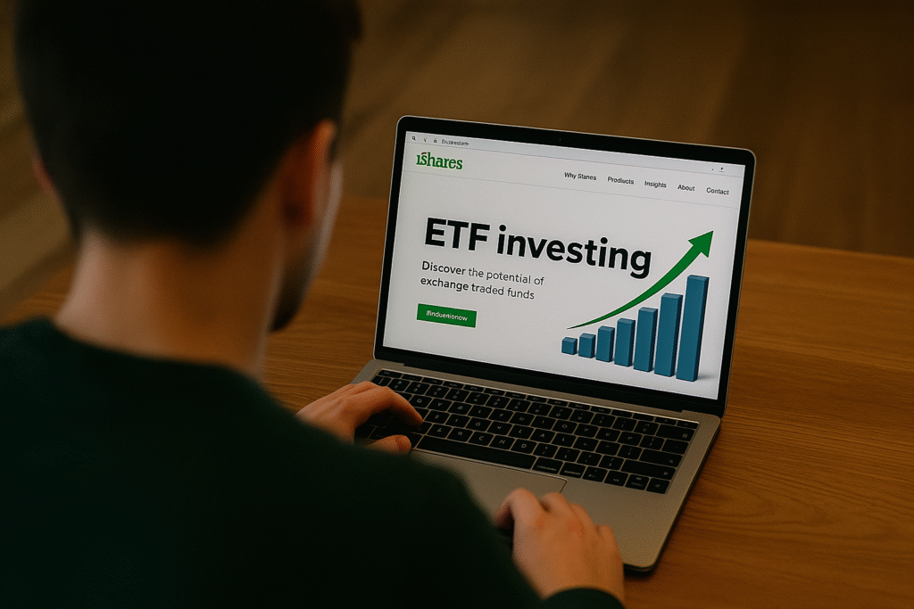 Persona buscando ETFs para invertir