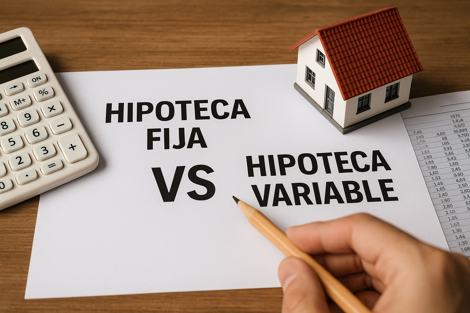 Hipoteca fija o variable: cuándo elegir cada una