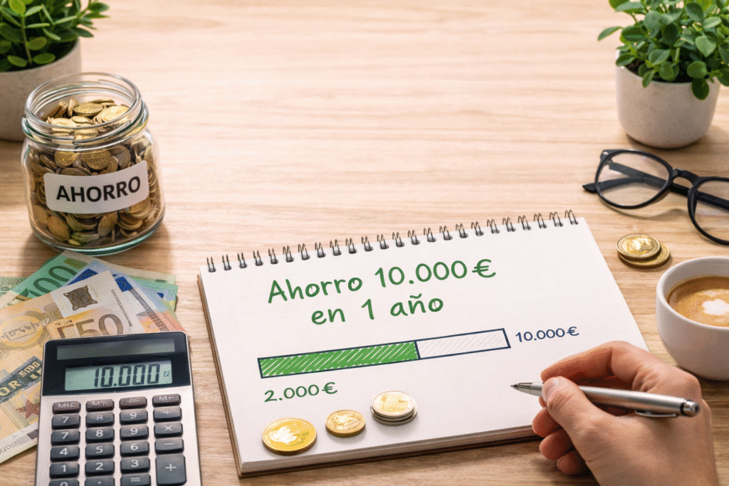 Cómo ahorrar 10.000€ en un año paso a paso