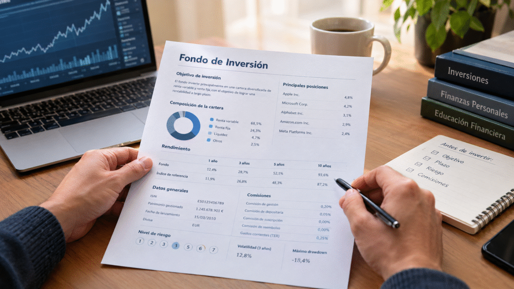 Cómo leer la ficha de un fondo de inversión sin perderte